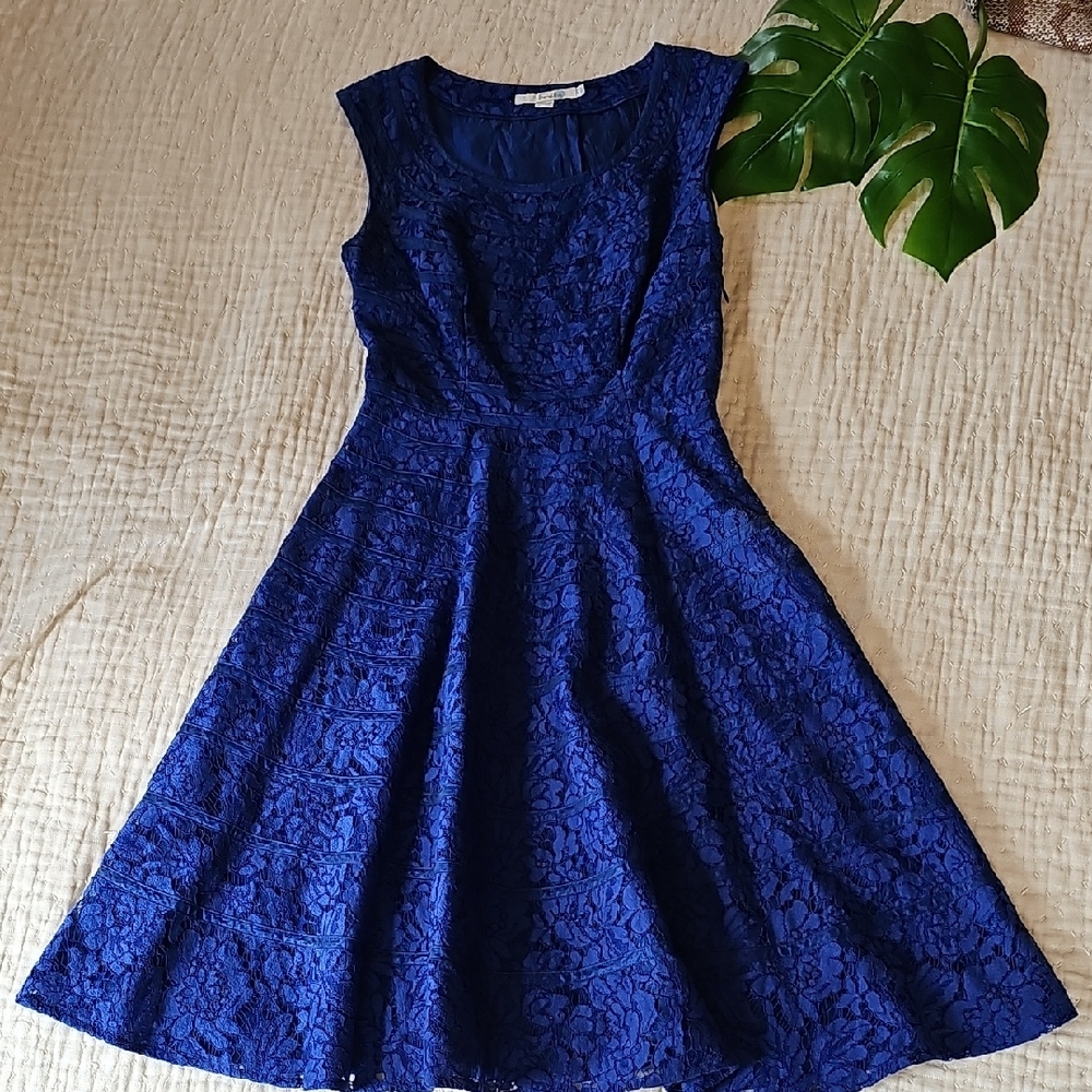 Boden Royal Blue Lace Midi Dress